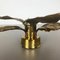 Brutalist Brass Metal Wall or Ceiling Light by Willy Daro, Belgium, 1970s 17