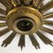 Brass Sunburst Theatre Wall or Ceiling Light Sconces by Gio Ponti, Italy, 1950s 5