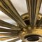 Brass Sunburst Theatre Wall or Ceiling Light Sconces by Gio Ponti, Italy, 1950s 13