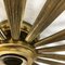 Brass Sunburst Theatre Wall or Ceiling Light Sconces by Gio Ponti, Italy, 1950s 14