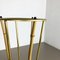 Mid-Century Metal Brass and Bamboo Umbrella Stand, Germany, 1950s 5