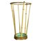 Mid-Century Metal Brass and Bamboo Umbrella Stand, Germany, 1950s 1