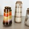 Multicolor Fat Lava Pottery Vases from Scheurich, Germany, 1970s, Set of 4 4