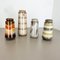 Multicolor Fat Lava Pottery Vases from Scheurich, Germany, 1970s, Set of 4 2