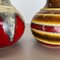 Jarrón Op Art multicolor de cerámica Fat Lava de Bay Ceramics, Germany. Juego de 2, Imagen 16