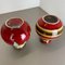 Op Art Multi-Color Fat Lava Pottery Vase from Bay Ceramics, Germany, Set of 2 17