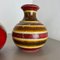 Op Art Mehrfarbige Fat Lava Keramikvase von Bay Ceramics, Deutschland, 2er Set 13