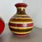 Op Art Multi-Color Fat Lava Pottery Vase from Bay Ceramics, Germany, Set of 2 13