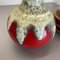 Op Art Mehrfarbige Fat Lava Keramikvase von Bay Ceramics, Deutschland, 2er Set 4