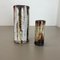 Ceramic Studio Pottery Tube Vase by Gerhard Liebenthron, Germany, 1970s, Set of 2 4