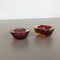 Red Murano Glass Sommerso Bowl or Ashtray, Italy, 1970s, Set of 2 2