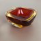 Red Murano Glass Sommerso Bowl or Ashtray, Italy, 1970s, Set of 2, Image 8