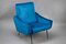 Blue Velvet Armchairs, Set of 2 3