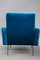 Blue Velvet Armchairs, Set of 2, Image 8