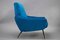 Blue Velvet Armchairs, Set of 2, Image 7
