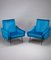 Blue Velvet Armchairs, Set of 2, Image 2