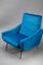 Blue Velvet Armchairs, Set of 2, Image 11