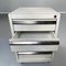 Mid-Century Italian White Metal & Steel Secretary Office Chest of Drawer, 1970s 7