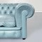 Mid-Century Italian Tiffany Blue Leather Chester Sofa by Poltrona Frau, 1980s, Image 6