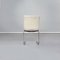 Italienische Mid-Century Stühle aus weißem Leder & Stahl von Offredi für Saporiti, 1970er, 6er Set 5