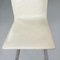Mid-Century Italian White Leather and Steel Chairs by Offredi for Saporiti, 1970s, Set of 6 9