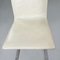 Mid-Century Italian White Leather and Steel Chairs by Offredi for Saporiti, 1970s, Set of 6, Image 9