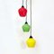 Mid-Century Italian Modern Three-Light Pendant with Colored Glass, 1950s 2