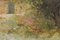 Palau Junca, pintura impresionista con río y chalés, óleo sobre lienzo, enmarcado, Imagen 5