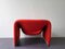 Vintage Red Groovy or F598 Lounge Chair by Pierre Paulin for Artifort 3