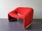 Roter Vintage Groovy oder F598 Sessel von Pierre Paulin für Artifort 2