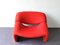 Roter Vintage Groovy oder F598 Sessel von Pierre Paulin für Artifort 4
