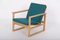 Modell 2256 Armlehnstuhl aus Heller Eiche & Stoff von Børge Mogensen für Fredericia 2