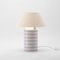 Small Ivory & Lilac Bolet Table Lamp by Eo Ipso Studio 1