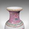 Tall Vintage Chinese Art Deco Ceramic Peacock Vase Baluster Urn, Image 8