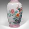 Tall Vintage Chinese Art Deco Ceramic Peacock Vase Baluster Urn, Image 11