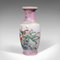 Tall Vintage Chinese Art Deco Ceramic Peacock Vase Baluster Urn 3
