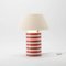 Small Red & Ivory Bolet Table Lamp by Eo Ipso Studio 1