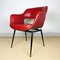 Mid-Century Italian Red Desk Office Chair, 1960s 1