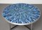Tavolo con mosaico blu di Berthold Müller, anni '60, Immagine 1