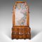 Antique English Victorian Walnut Bureau Mirror in the Style of Queen Anne Taste, 1880s 1