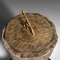 Antique English Victorian Stone Column Brass Dial Garden Sundial, 1900s 10