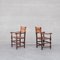 Mid-Century French Oak and Rush Armchairs, Set of 2 3