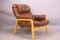 Danish Model 180 Leather Lounge Chair and Footstool from Cado, Set of 2, Image 3