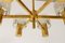 Vintage Scandinavian Brass Chandelier by Carl Fagerlund for Orrefors, 1960s, Image 9