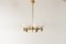 Vintage Scandinavian Brass Chandelier by Carl Fagerlund for Orrefors, 1960s 3