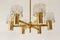 Vintage Scandinavian Brass Chandelier by Carl Fagerlund for Orrefors, 1960s, Image 7