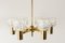 Vintage Scandinavian Brass Chandelier by Carl Fagerlund for Orrefors, 1960s, Image 4
