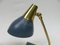 Petites Lampes de Chevet Rouge et Bleu en Laiton, 1950s, Set de 2 16