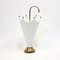 Brass and White Umbrella Shaped Umbrella Stand, 1970s 2