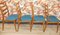 Turquoise Dining Chairs, 1960s, Set of 4 4